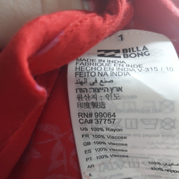 Billabong | Red Lavendar right timing Wrap Dress - Picture 5 of 5